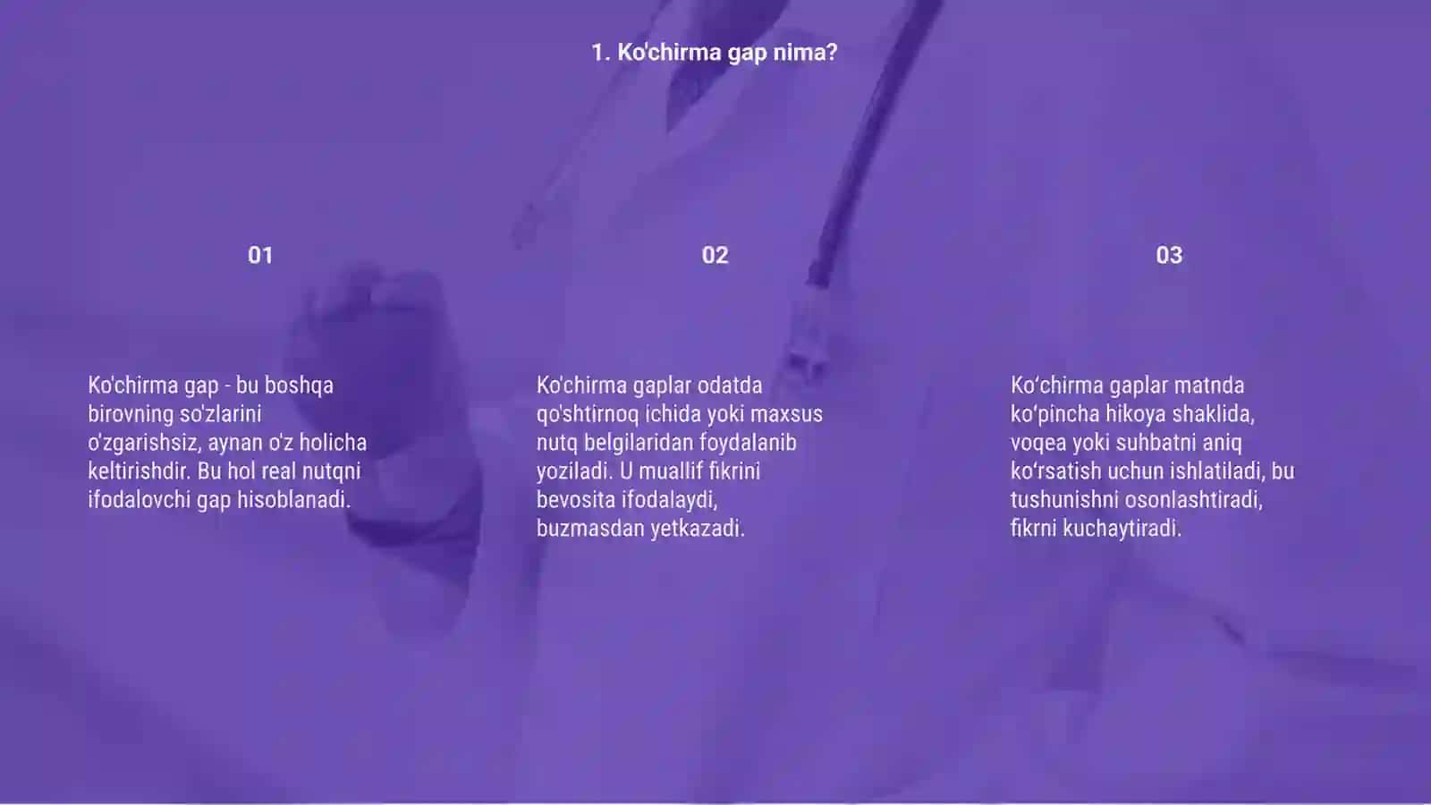 Ko'chirma gap va o‘zga gap 3