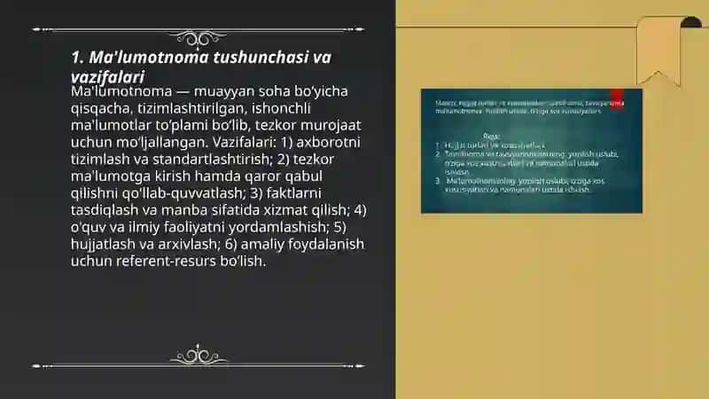 Ma'lumotnoma va uning turlari 3