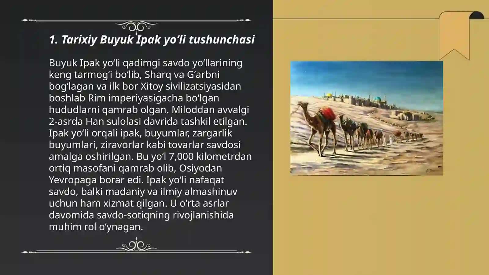 Buyuk Ipak yoʻli taraqqiyotining bosqichlari 3