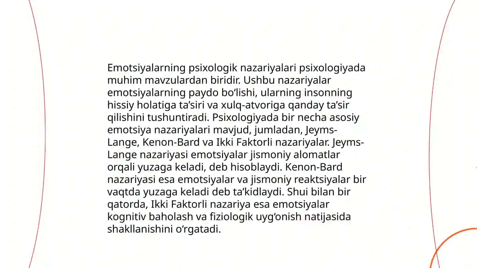 Emotsiya psixologiyasining nazariy yondashuvlari 3