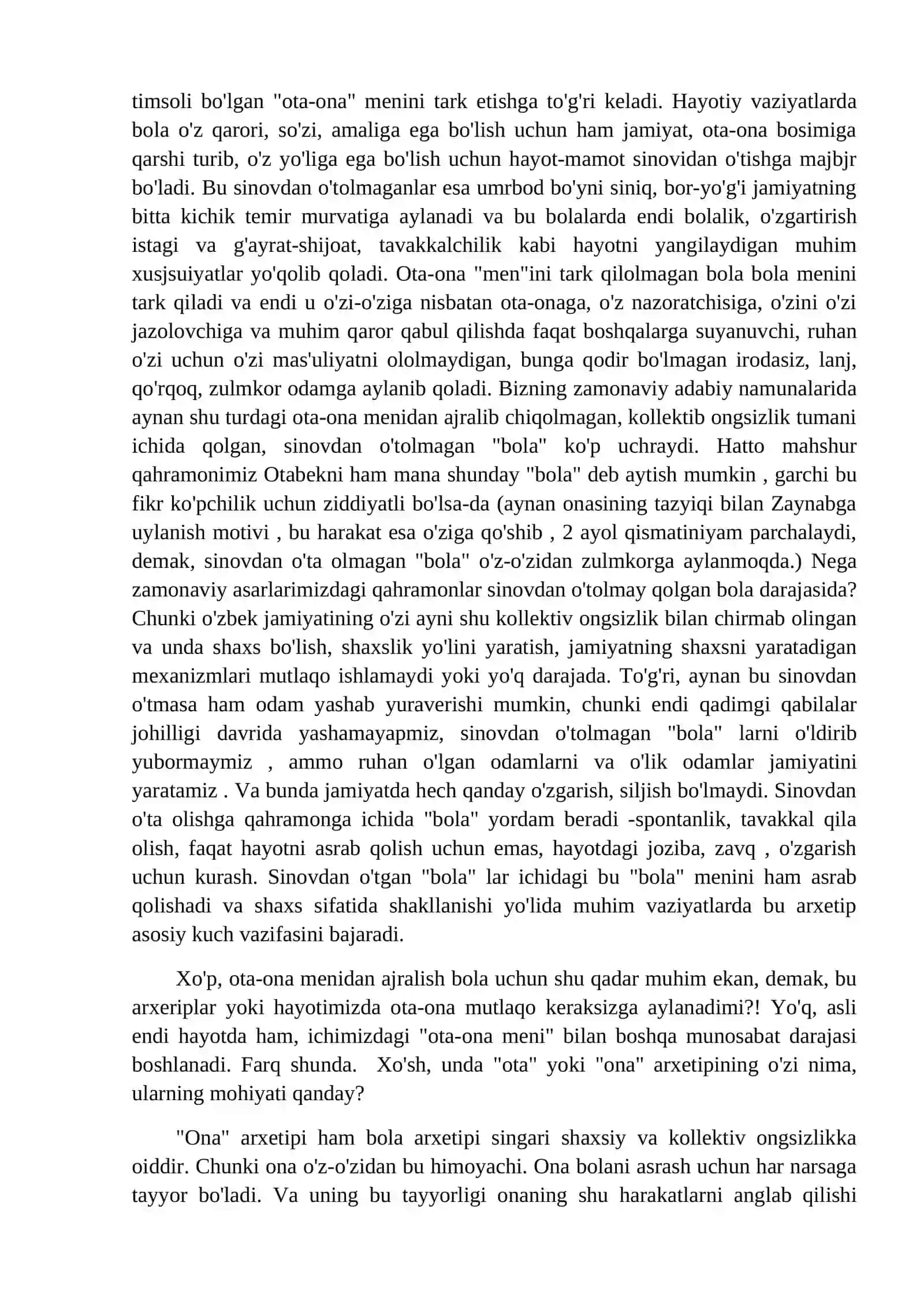 Inson shaxsiyatining arxetipik yo`li 3