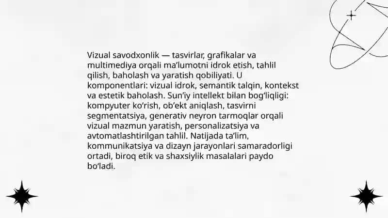 Vizual savodxonlik va suniy intelektning rivojlanishi 3