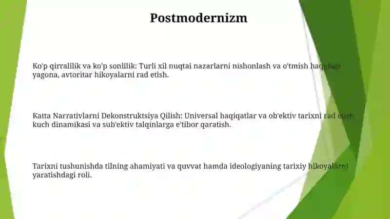 Tarix fanidagi asosiy falsafiy yondashuvlar va uslublar 3