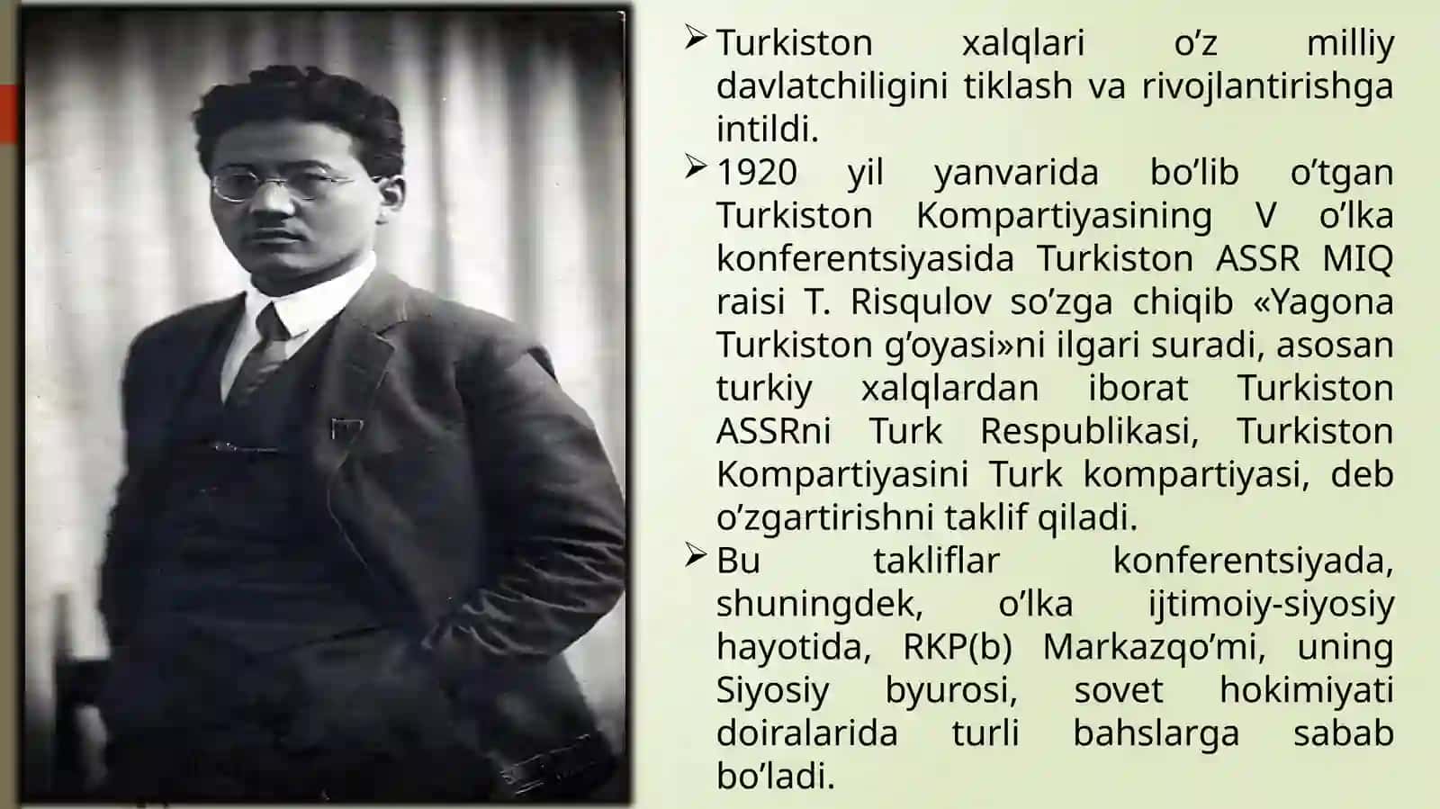 O‘RTA OSIYODA MILLIY HUDUDIY CHEGARALANISHNING O‘TKAZILISHI. O‘ZBEKISTON 1925–1941-YILLARDA 3