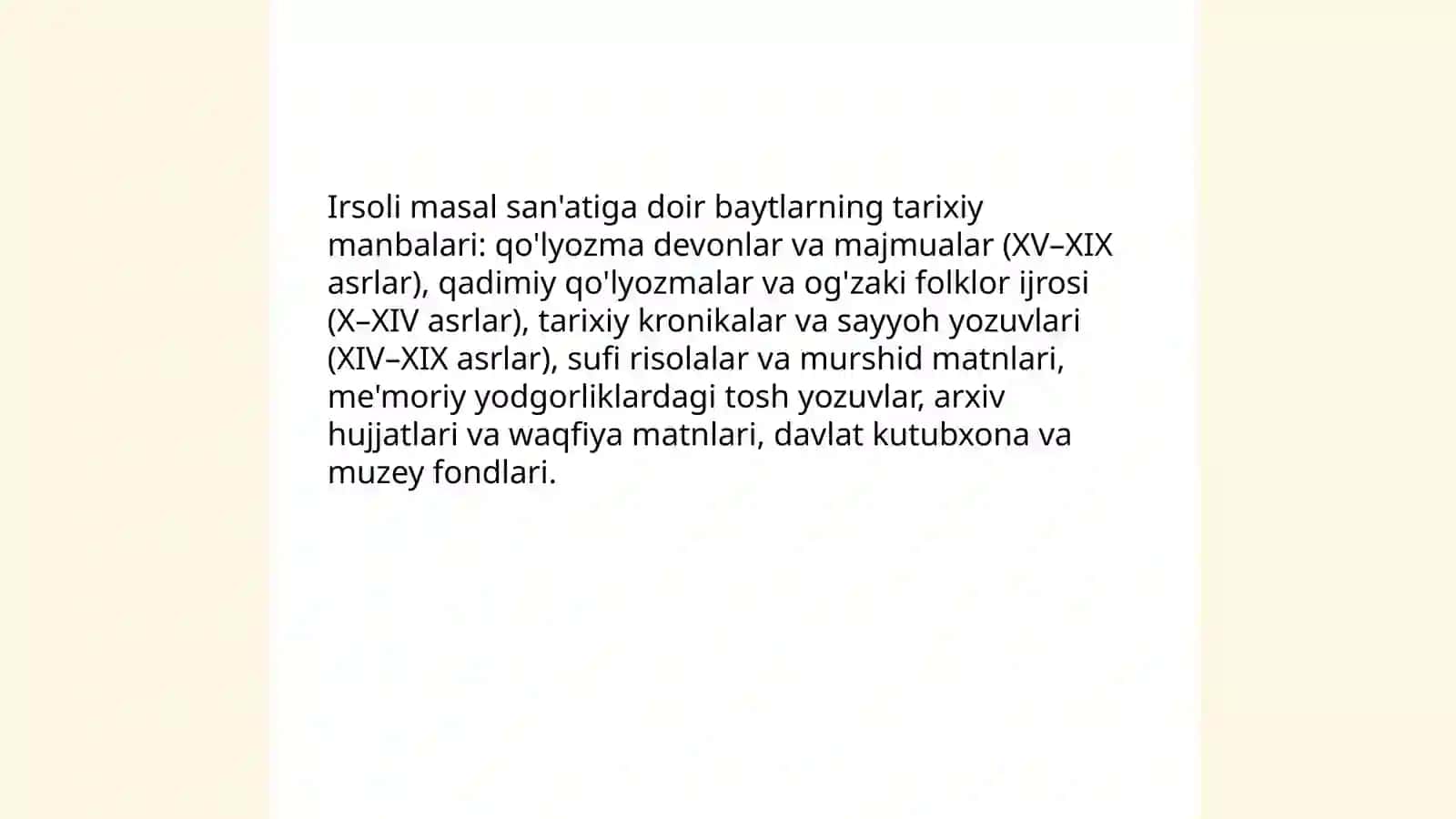 Irsoli masal san'ati baytlari 3