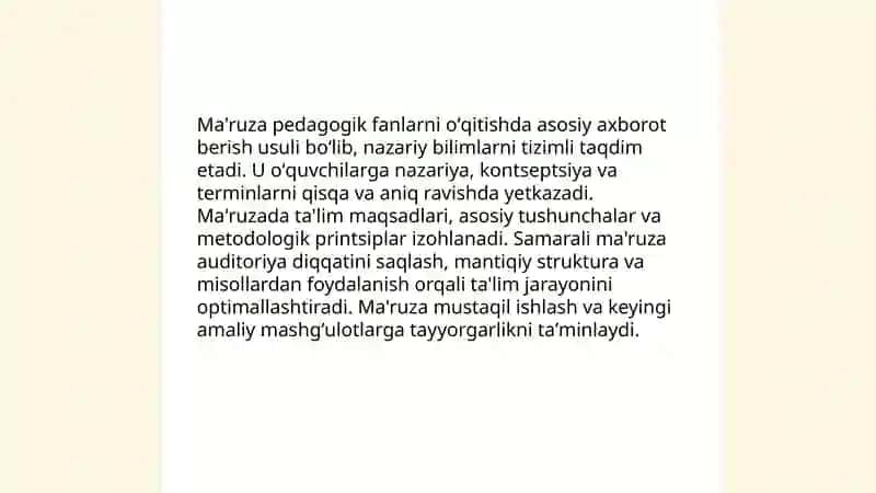Pedagogik fanlarni oʻqitish shakllari 3