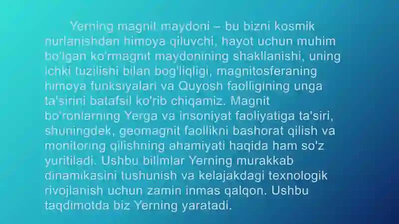 Magnetomateriya: Yer magnit maydoni va uning o'zgaruvchanligi 3