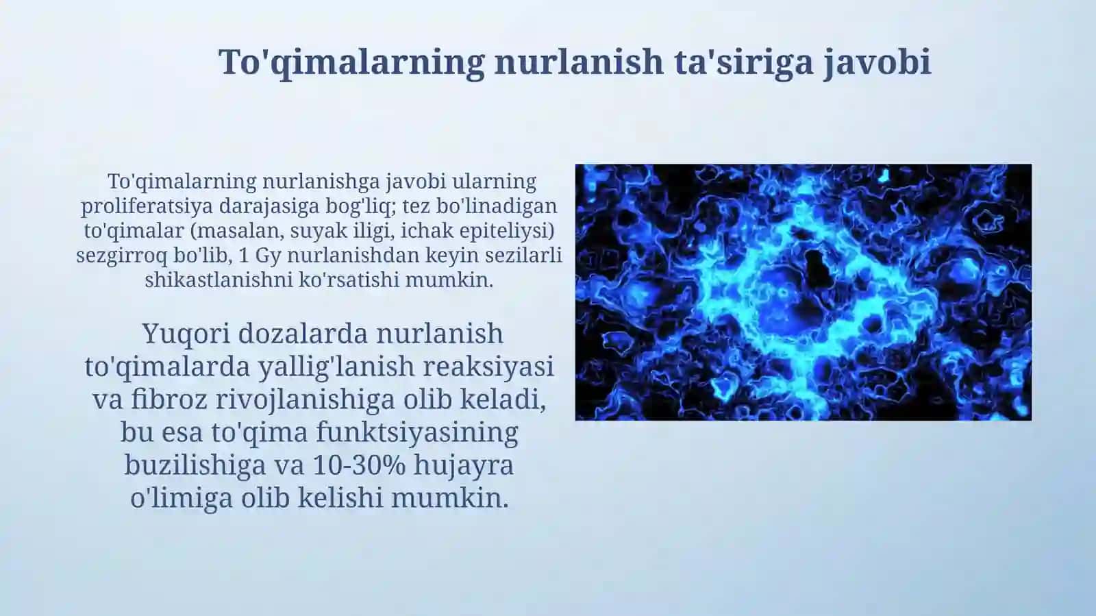 Ionlashtiruvchi nurlarning yaxlitorganizmgatasiri 3