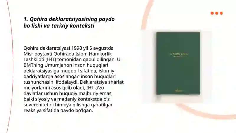 Qohira deklaratsiyasi tarixi va mazmuni 3