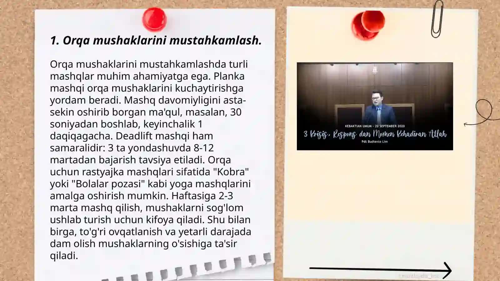 Orqa mushaklarini mustahkamlash 3