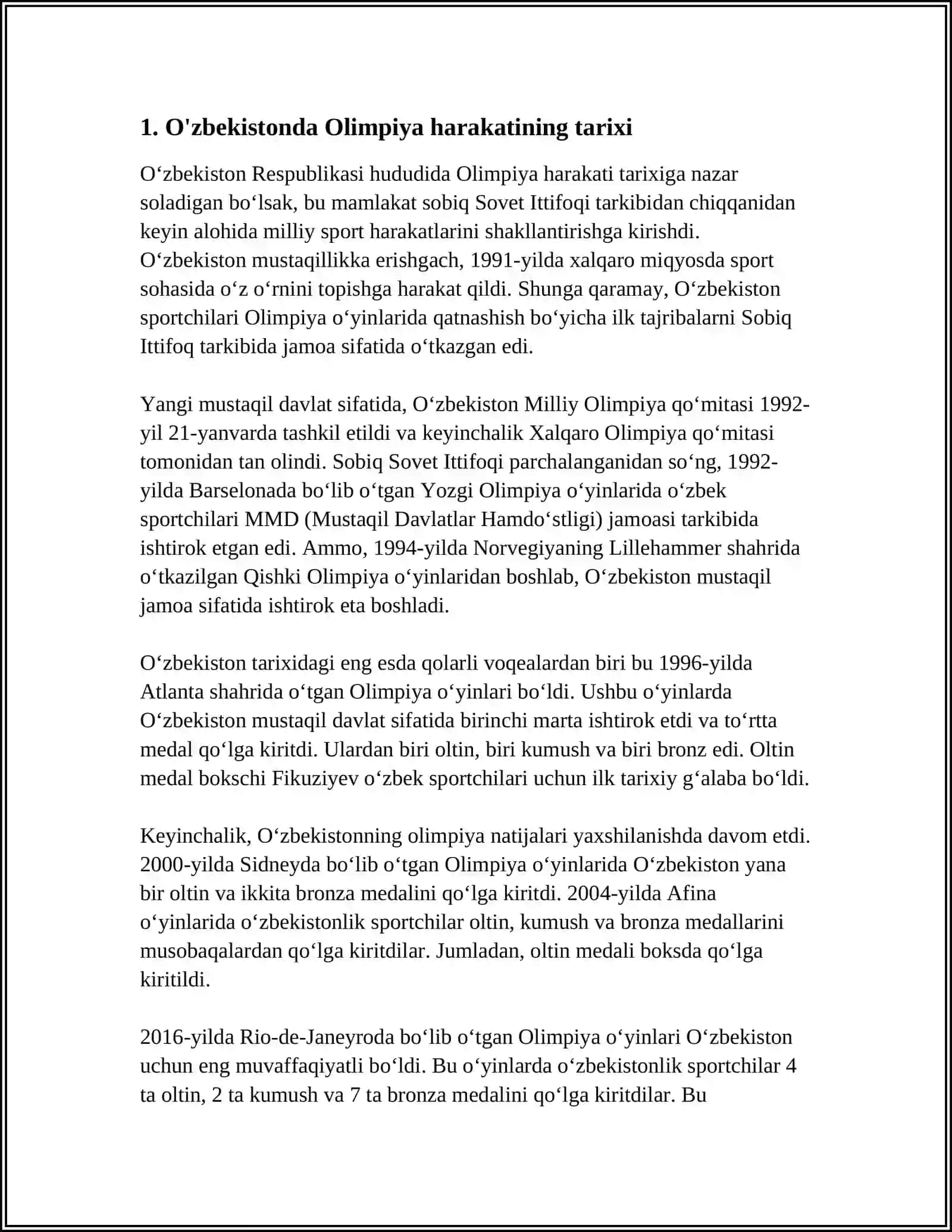 O‘ZBEKISTONDA OLIMPIYA HARAKATI 3