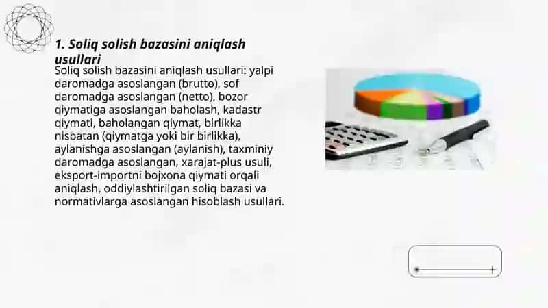 Soliqlarni hisoblash va undirish usullari 3
