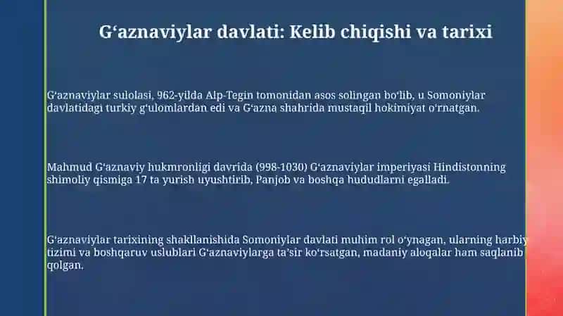 Gʻaznaviylar davlati: Tarixiy ocherk 3