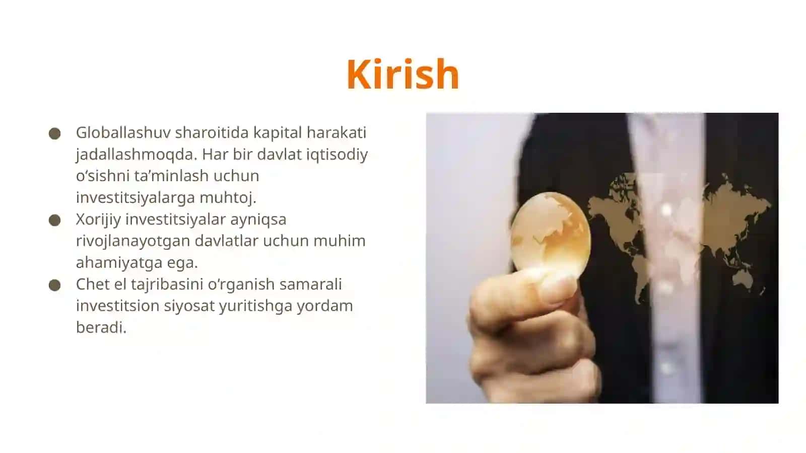 Xorijiy investitsiyalarni jalb etishning chet el tajribasi 3