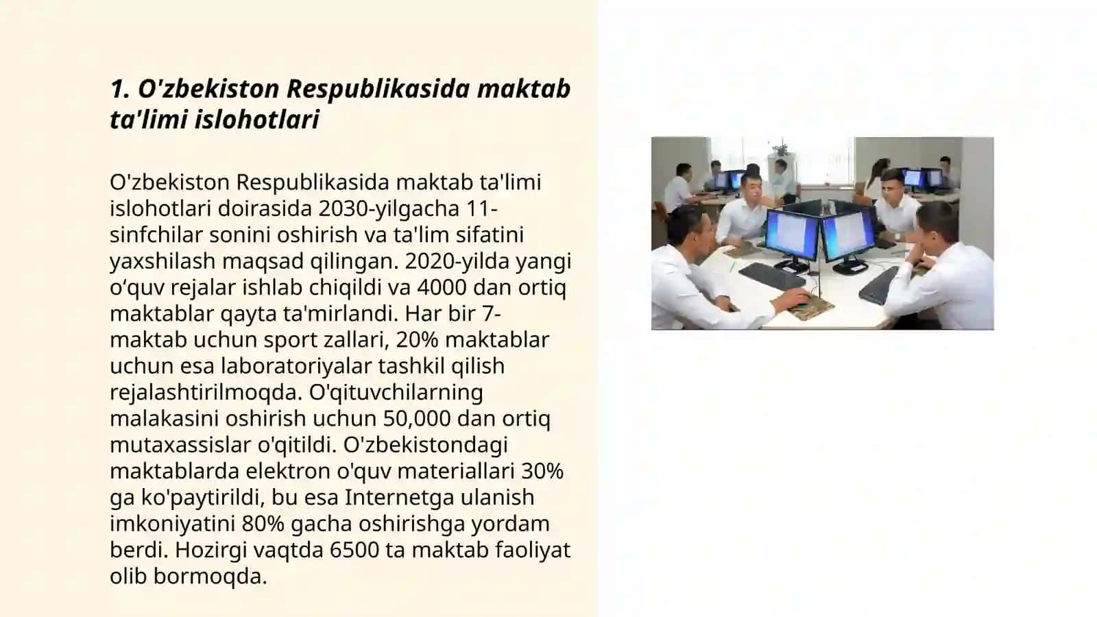 O'zbekiston Respublikasida maktab ta'limi islohotlari 3