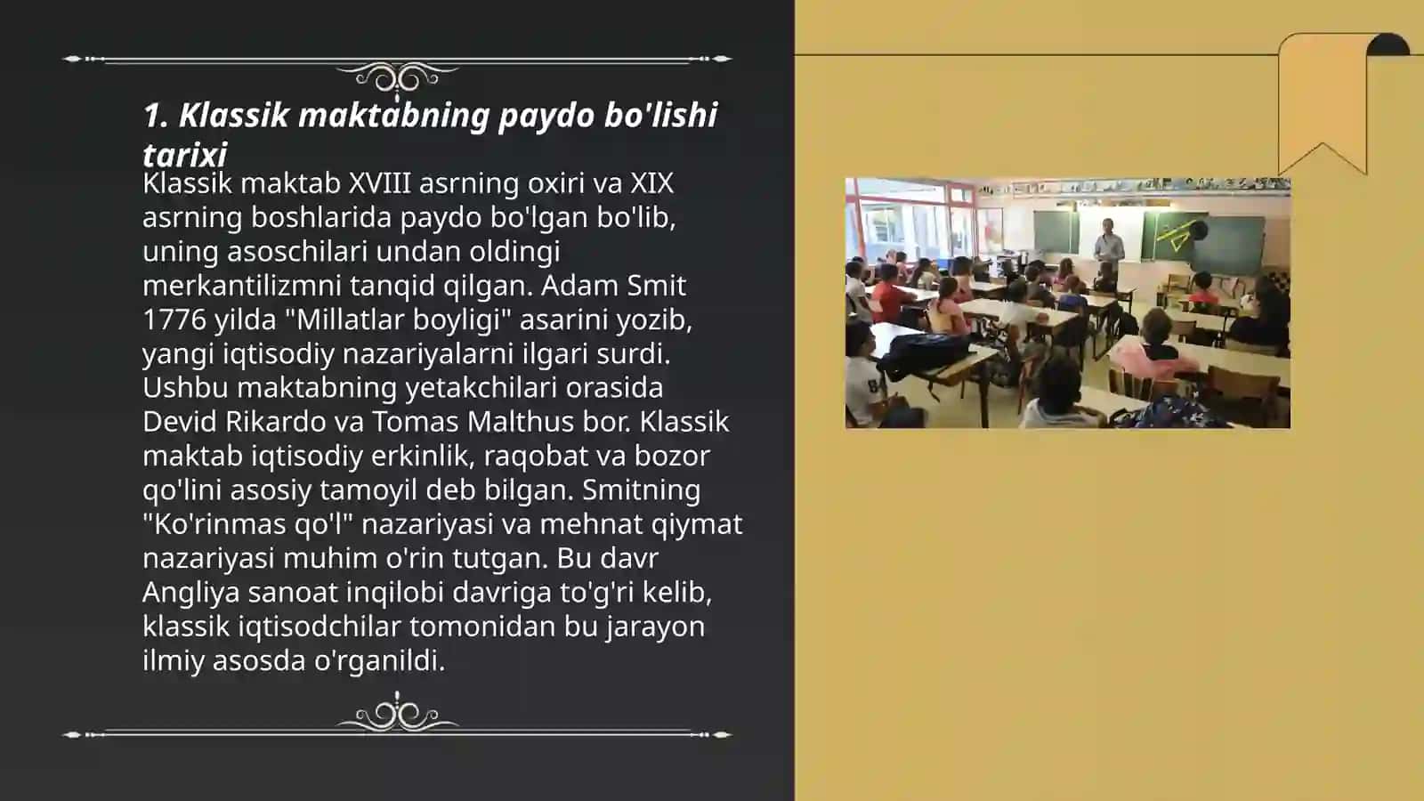 Klassik maktabning paydo bo'lishi tarixi 3
