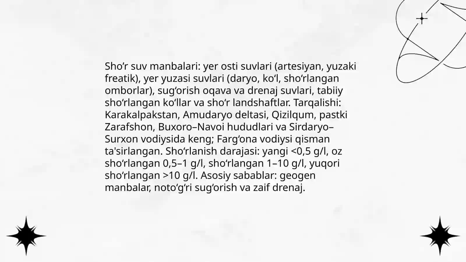 O’zbekiston sharoitida sho’r suvlarni chuchuklashtirish 3