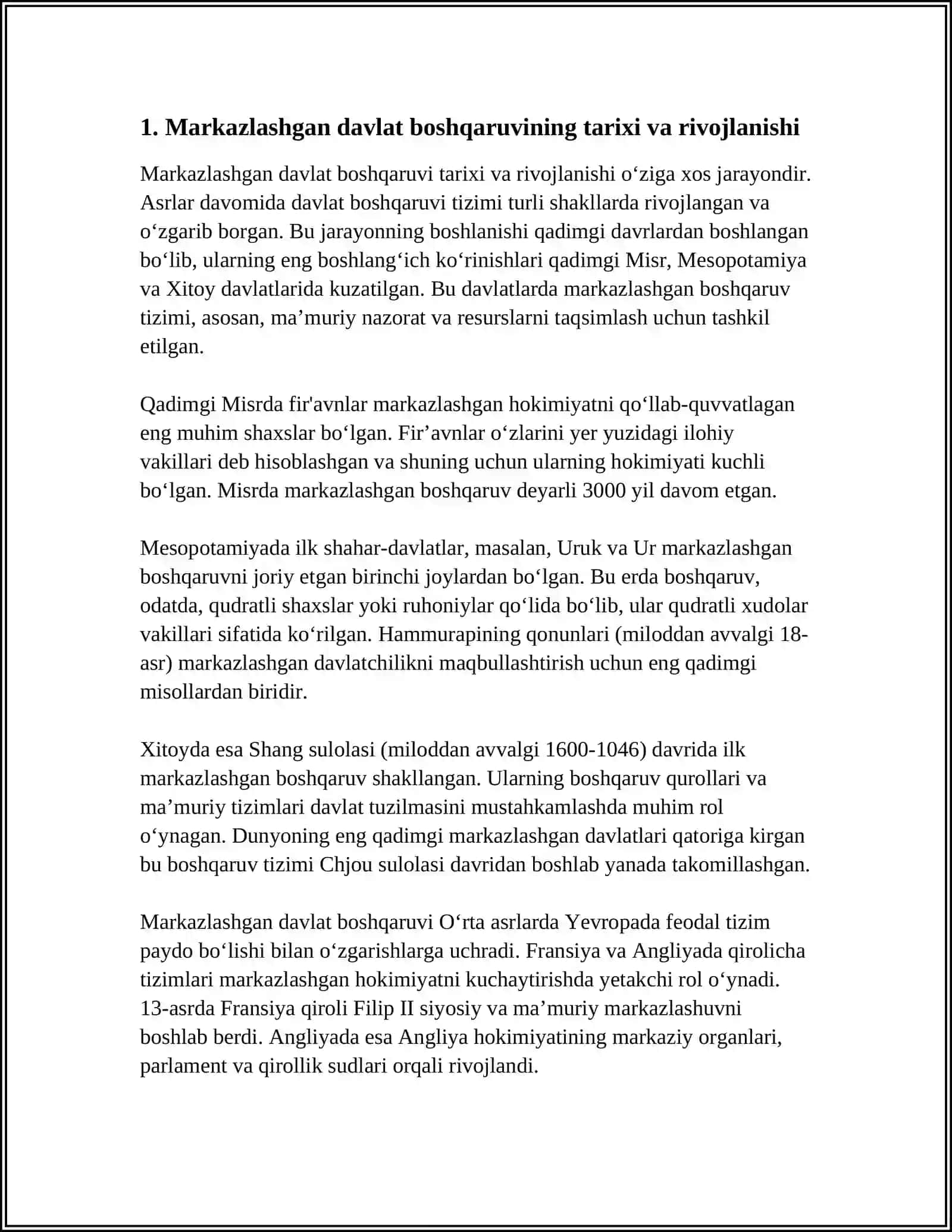 O‘ZBEKISTONDA MARKAZLASHGAN DAVLAT MUAMMOSI 3