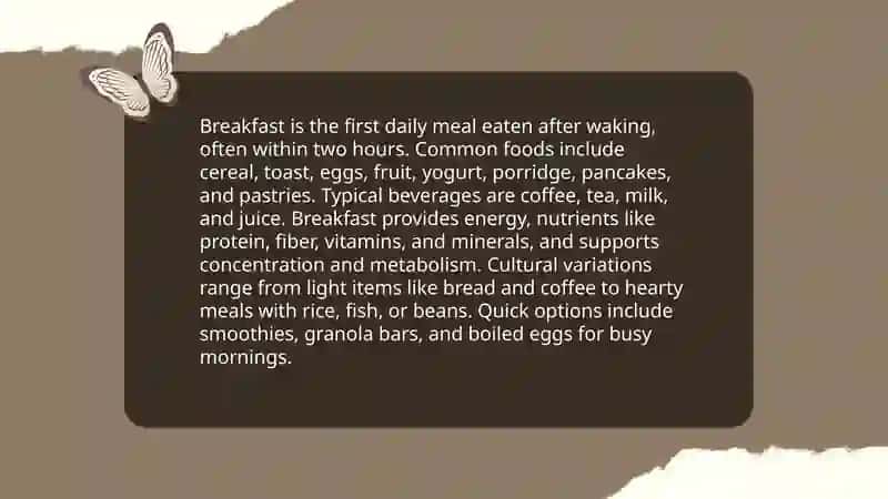 Meal times 3