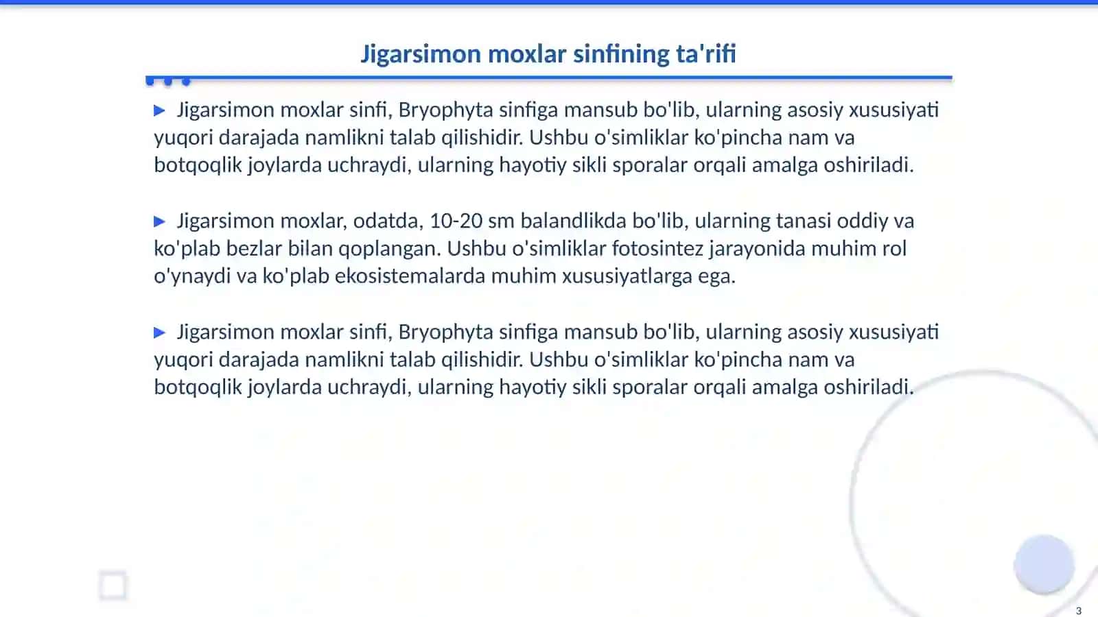 Jigarsimon moxlar sinfi, asosiy belgilari, marshansiyaning taraqqiyot sikli 3