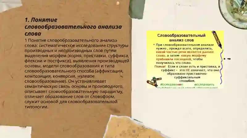 Словообразовательный анализ слова, его принципы 3