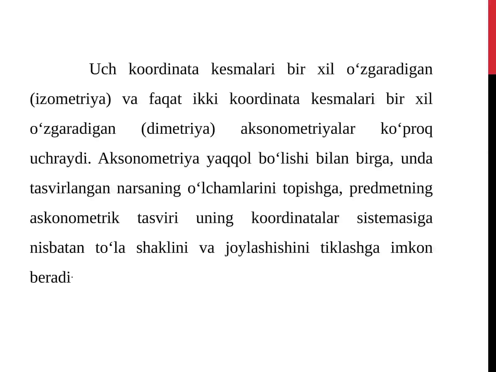 MUHANDISLIK VA KOMPYUTER GRAFIKASI FANIDAN TAYYORLAGAN MUSTAQIL ISHI 3