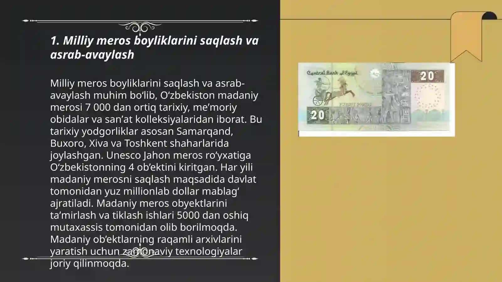 Milliy meros boyliklaridan turizmda foydalanish 3