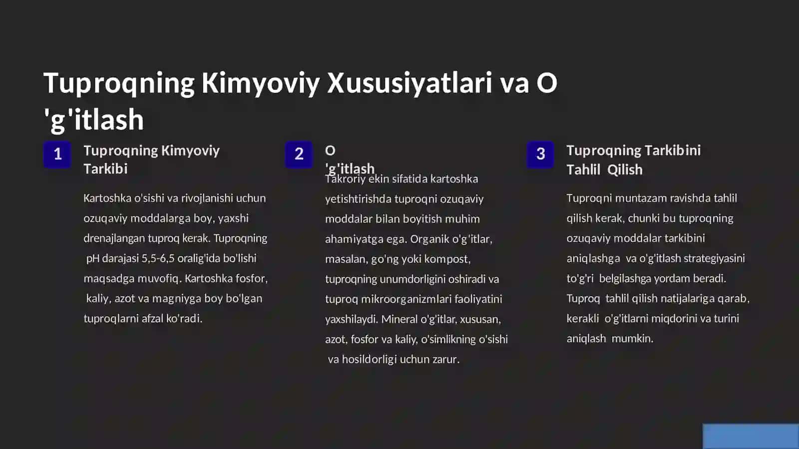 Takroriy ekin sifatida  kartoshka yetishtirishning  biologik asoslari 3