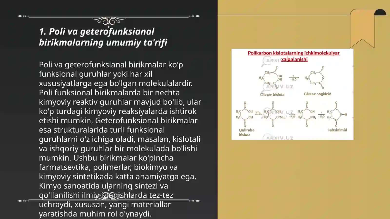 Poli va geterofunksianal birikmalar metabolitlar dorivor moddalar sifatida [tibbiyotdagi ahamiyati 3