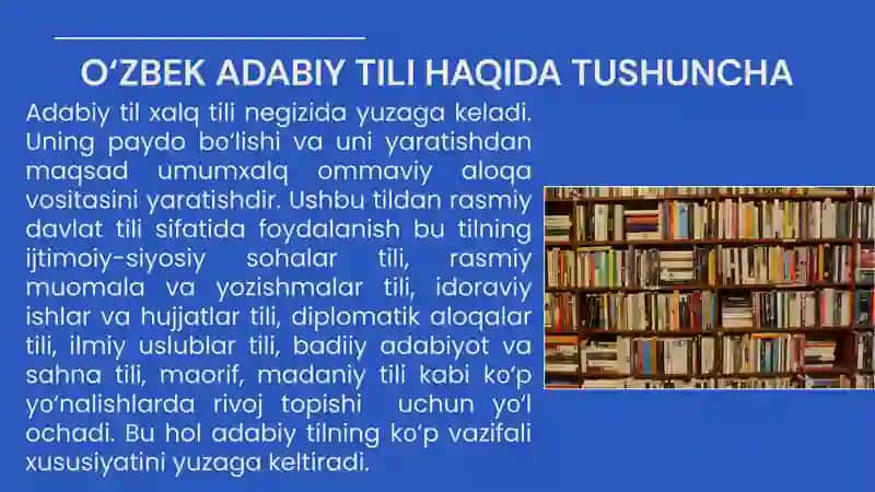 O‘zbek adabiy tilini tushunchasi va me’yori 3