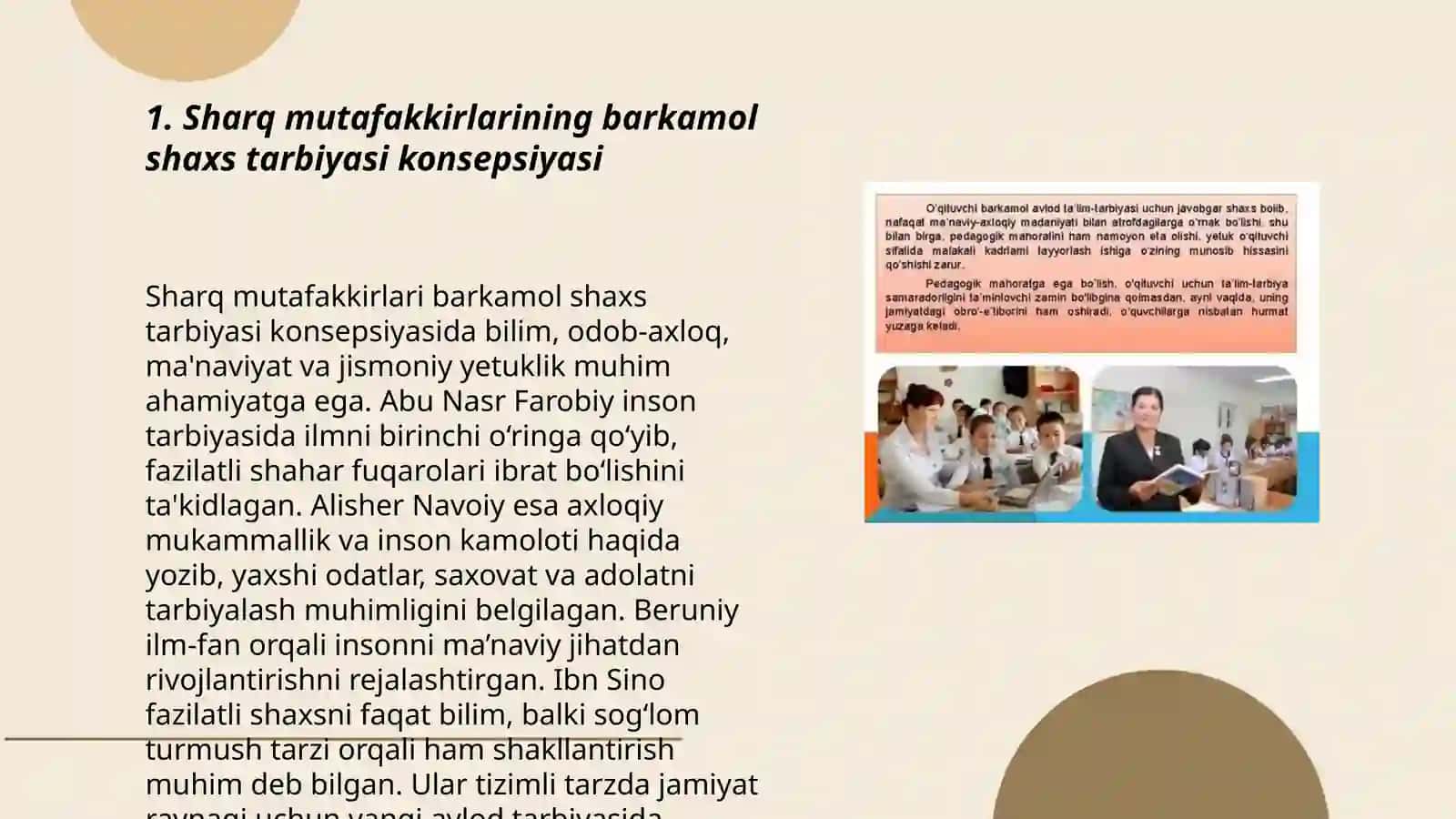 Sharq mutafakkirlari barkamol shaxs tarbiyasi haqida 3