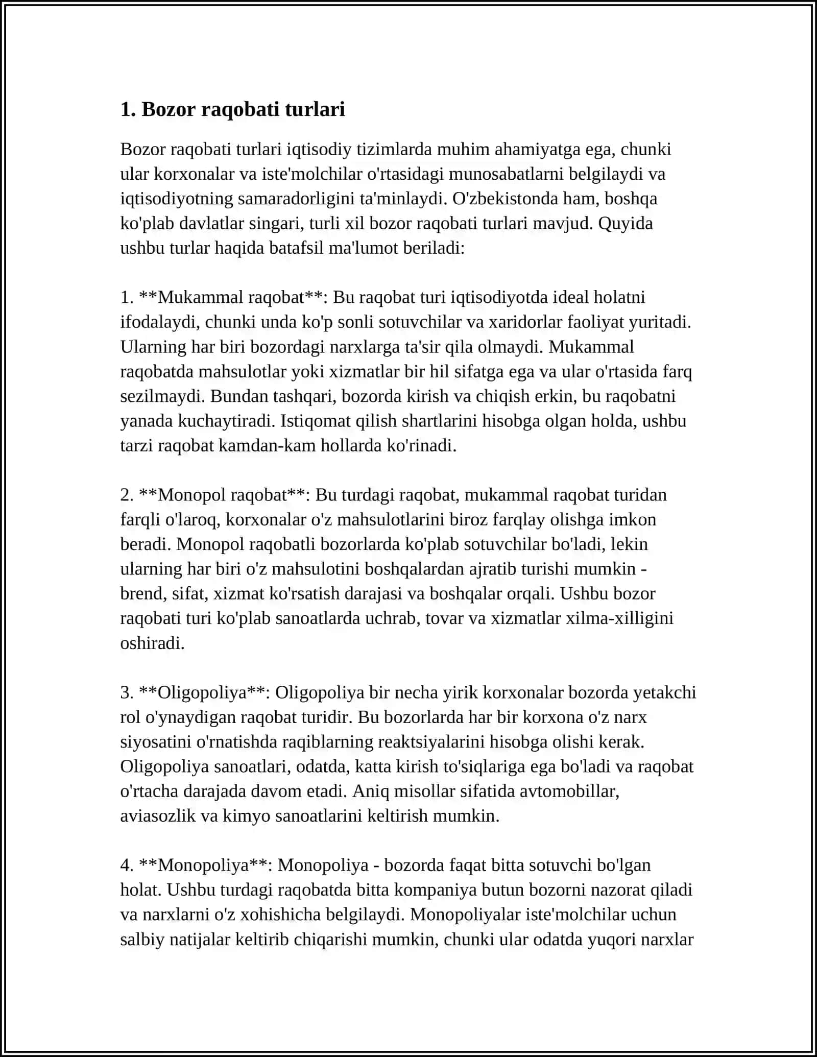 RAQOBAT VA MONOPOLIYA 3