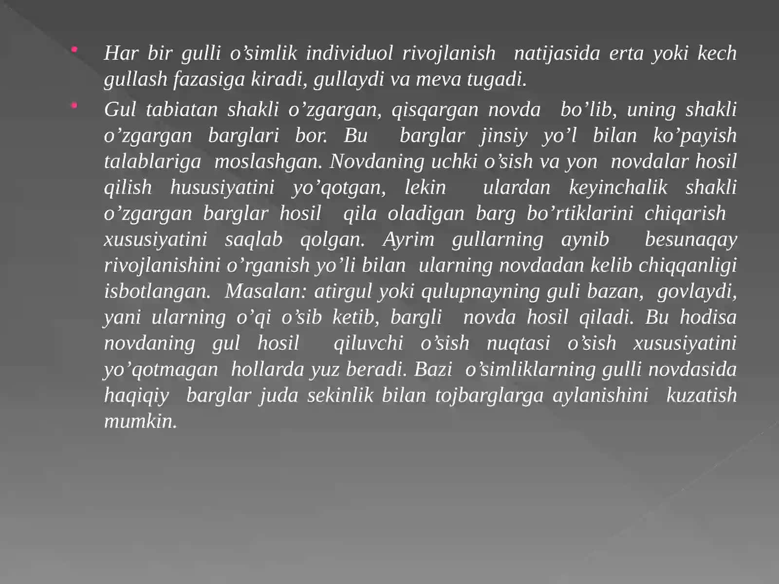 Botanika va O'simliklar Fiziologiyasi 3