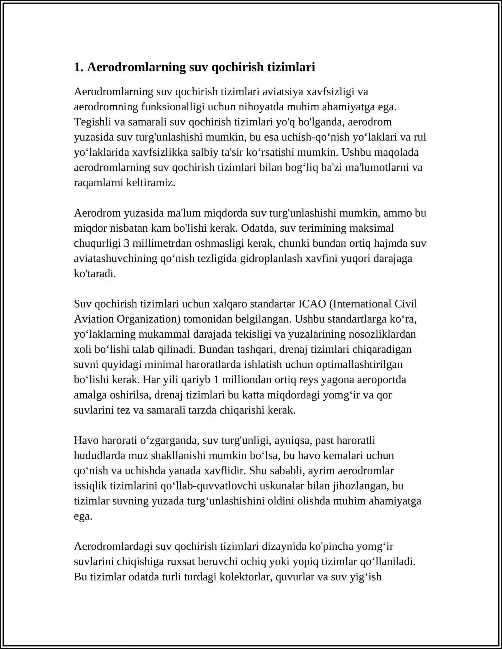 AERODROMLARNI SUV QOCHIRISH VA DRENAJ TIZIMINI SAQLASH VA TA’MIRLASH 3