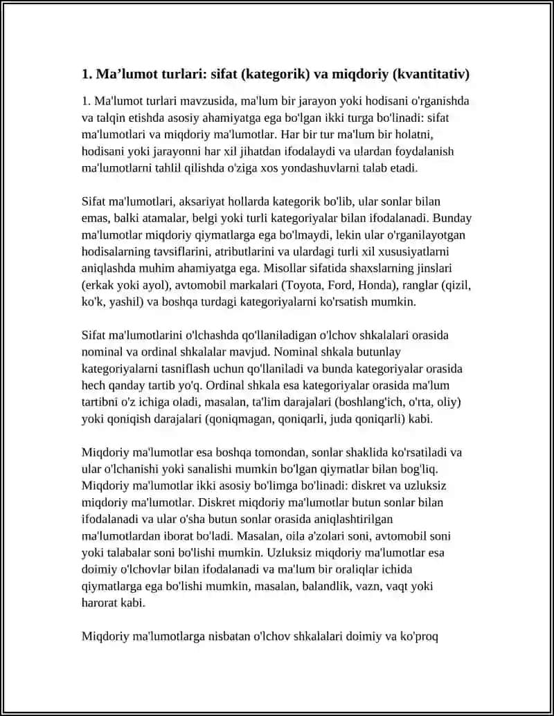 MAʼLUMOTLAR TURLARI VA OʻLCHOV SHKALALARI 3