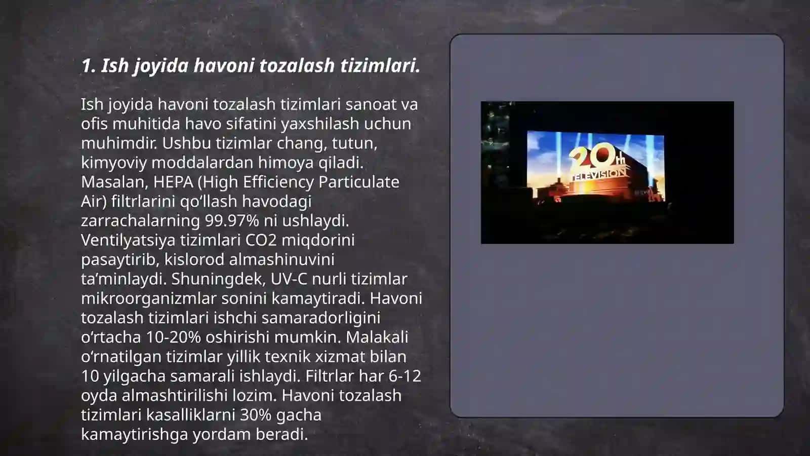 Ishlab chiqarish korxonalaridagi zararli chang va gazlardan zaharlanishni oldini olish chora tadbirlari 3