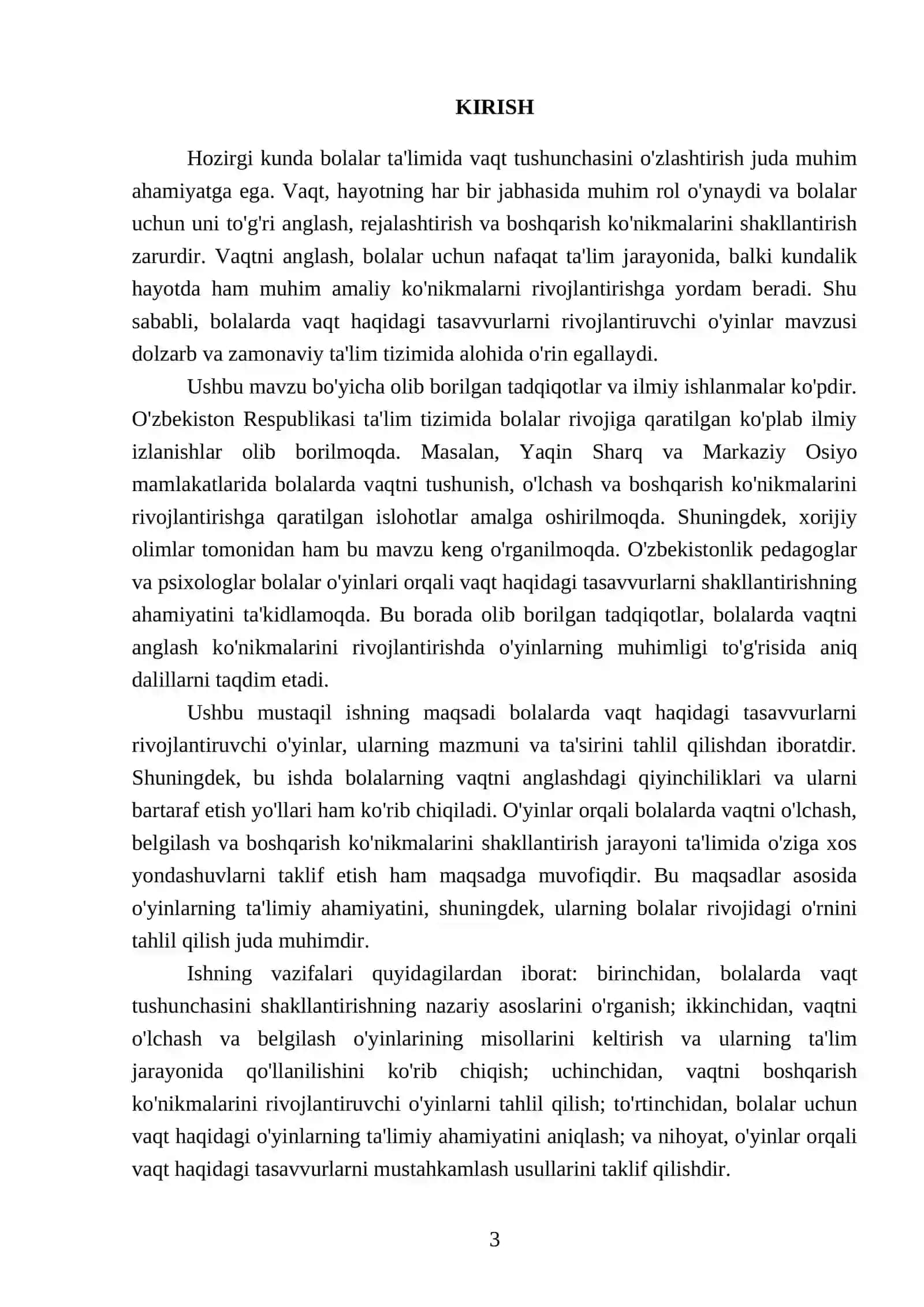 Bolalarda vaqt haqidagi tasavvurlarni rivojlantiruvchi o‘yinlar 3