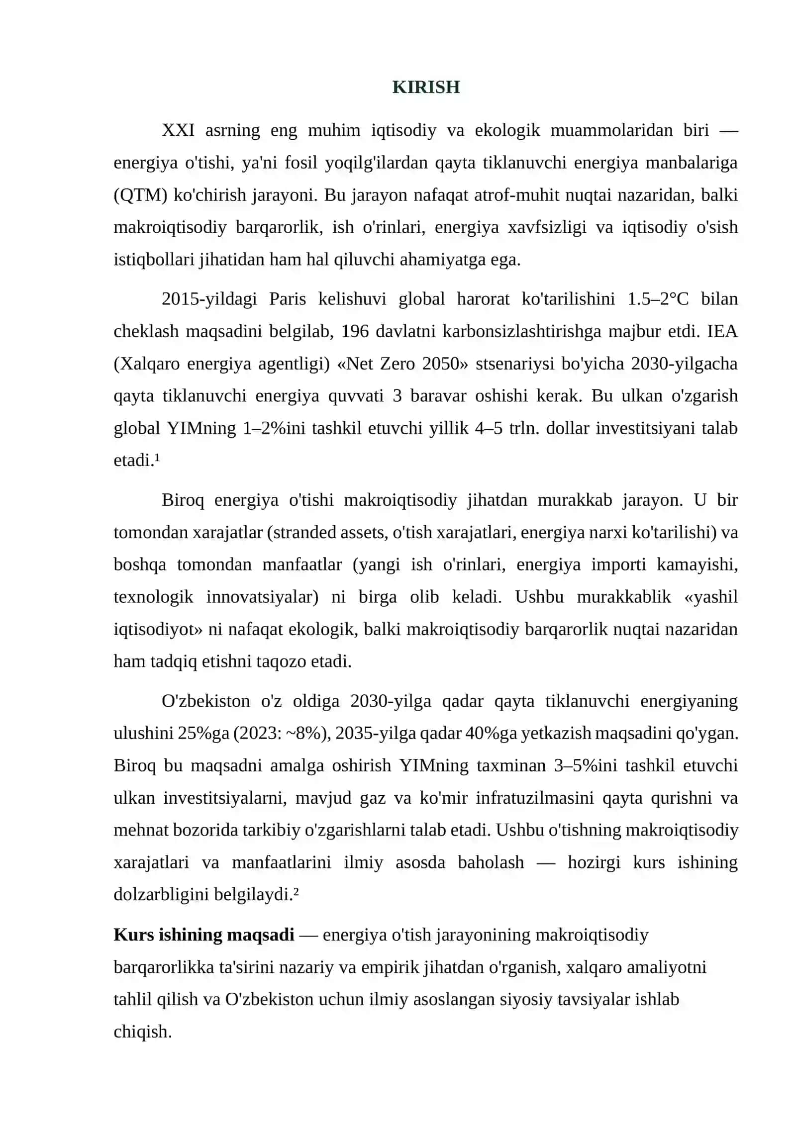 ENERGIYA O'TISH JARAYONI VA MAKROIQTISODIY BARQARORLIK 3