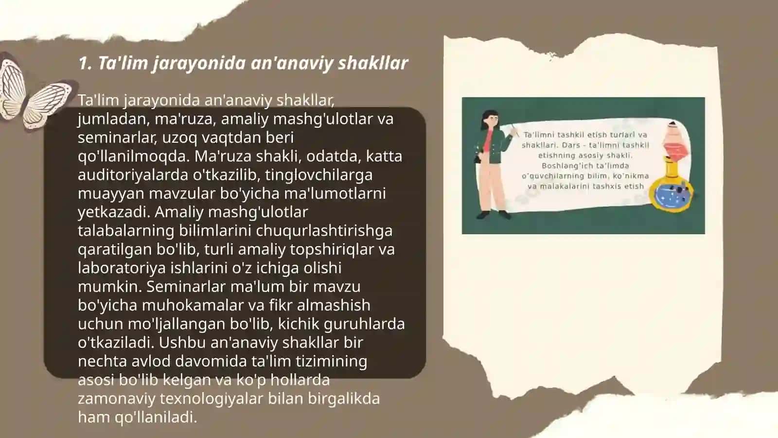 Ta‘limni tashkil etish shakllari va turlari 3