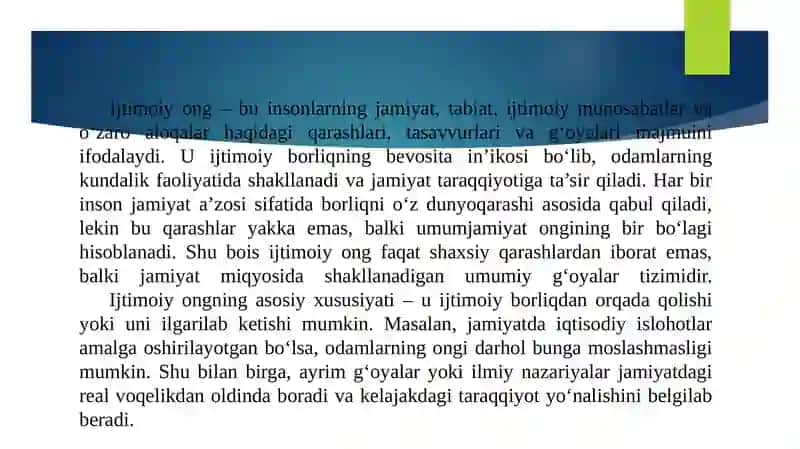 Ijtimoiy ong shakllari 3