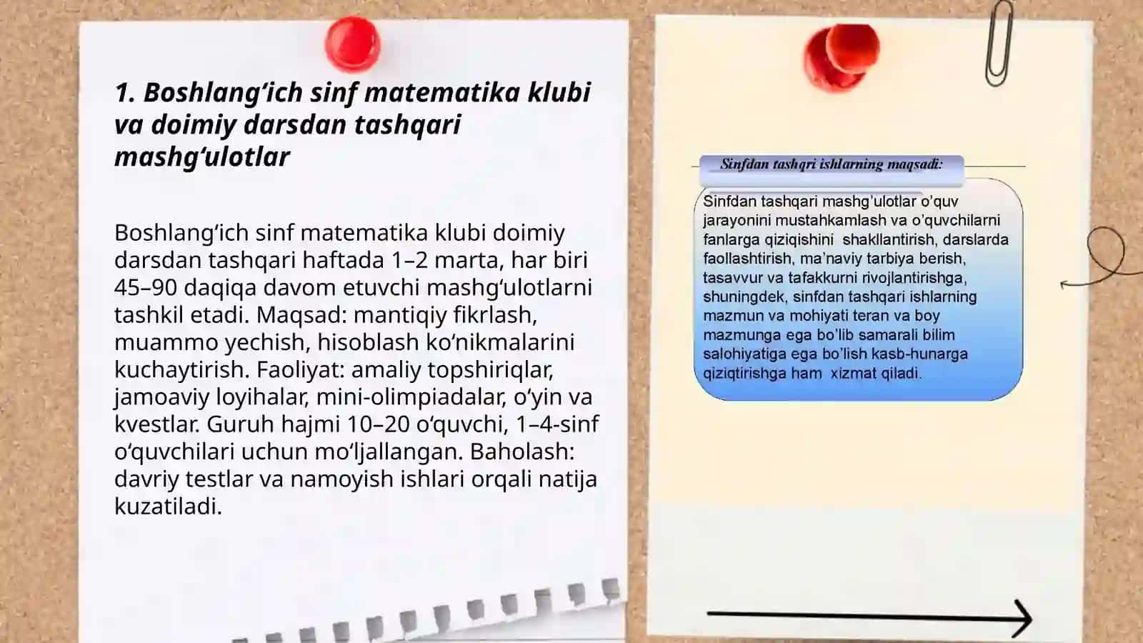 Boshlanģich sinf matematika òqitishning darsdan tashqari shakllari 3