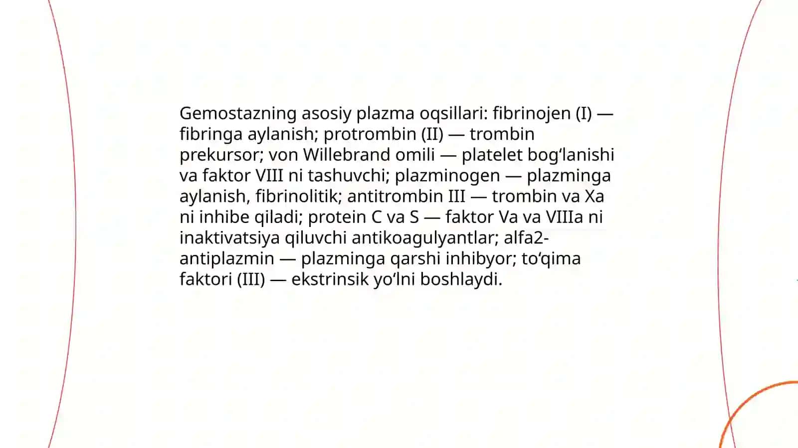 Gemostaz sistemasining skrining testlari 3