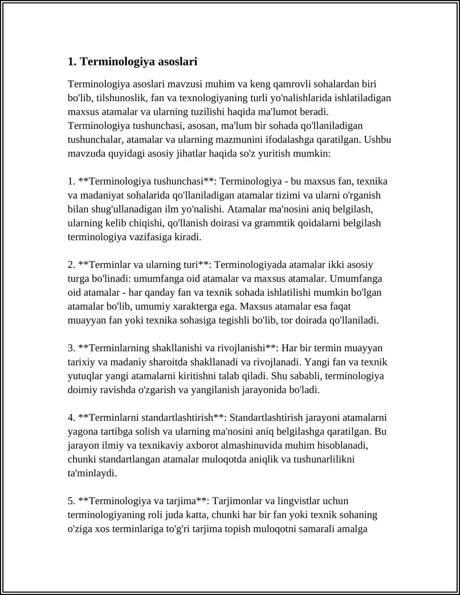 TERMINOLOGIYA TA'RIFLAR TASHIFLAR BILAN BOG'LIQ 3