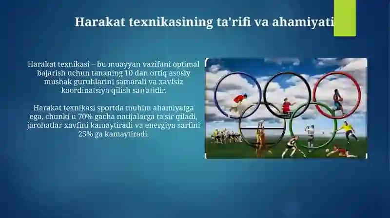 Harakat texnikasi va uning asosi hamda zvenolari 3