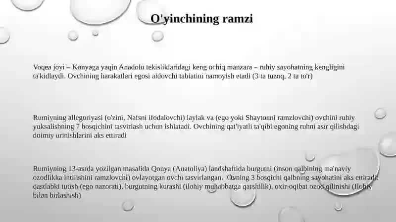 Jalollidin rumiyning ovchi va lochin hikoyasi 3