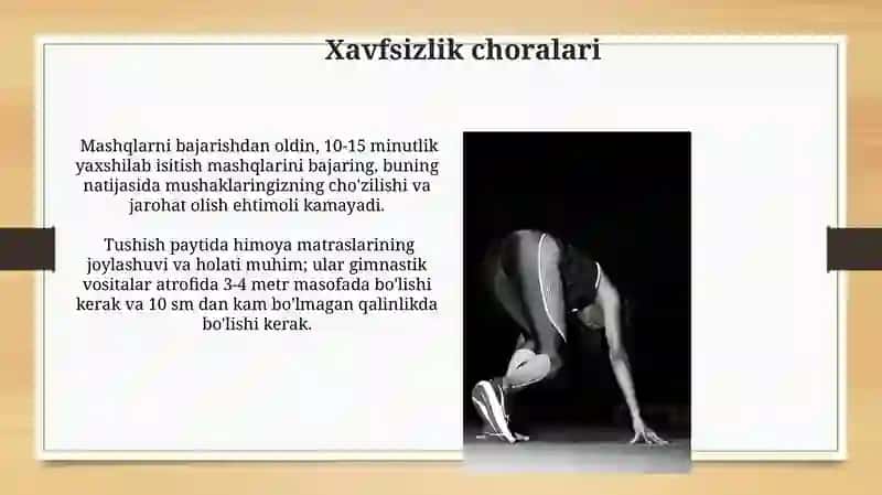 Gimnastika:dastakli otda bajarialdigan mashqlar 3