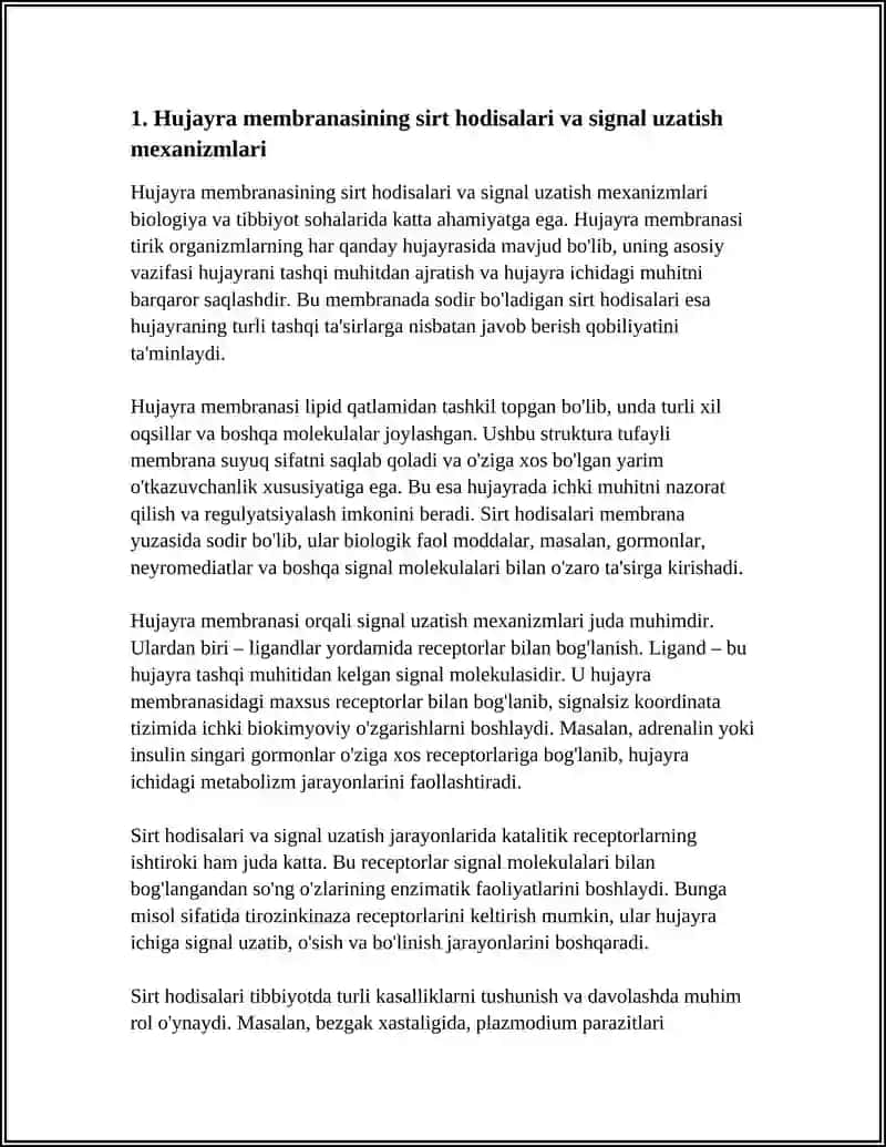 SIRT HODISALARINING TIBBIYOTDAGI VA BIOLOGIYADAGI AHAMIYATI 3