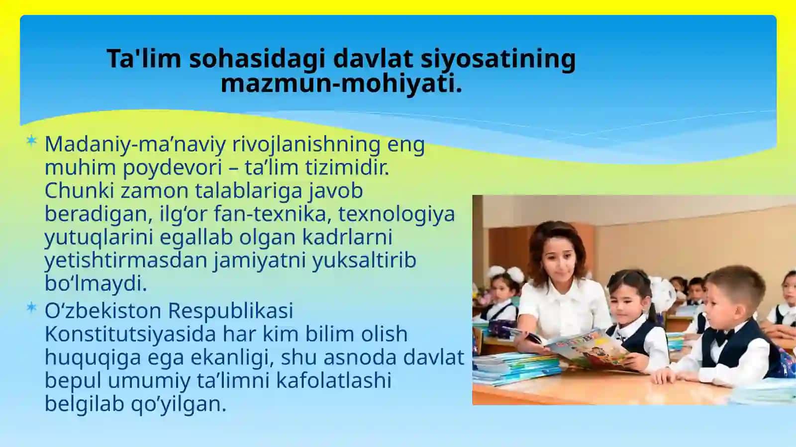 Kadrlar tayyorlash va ta’lim sohasini isloh qilish 3