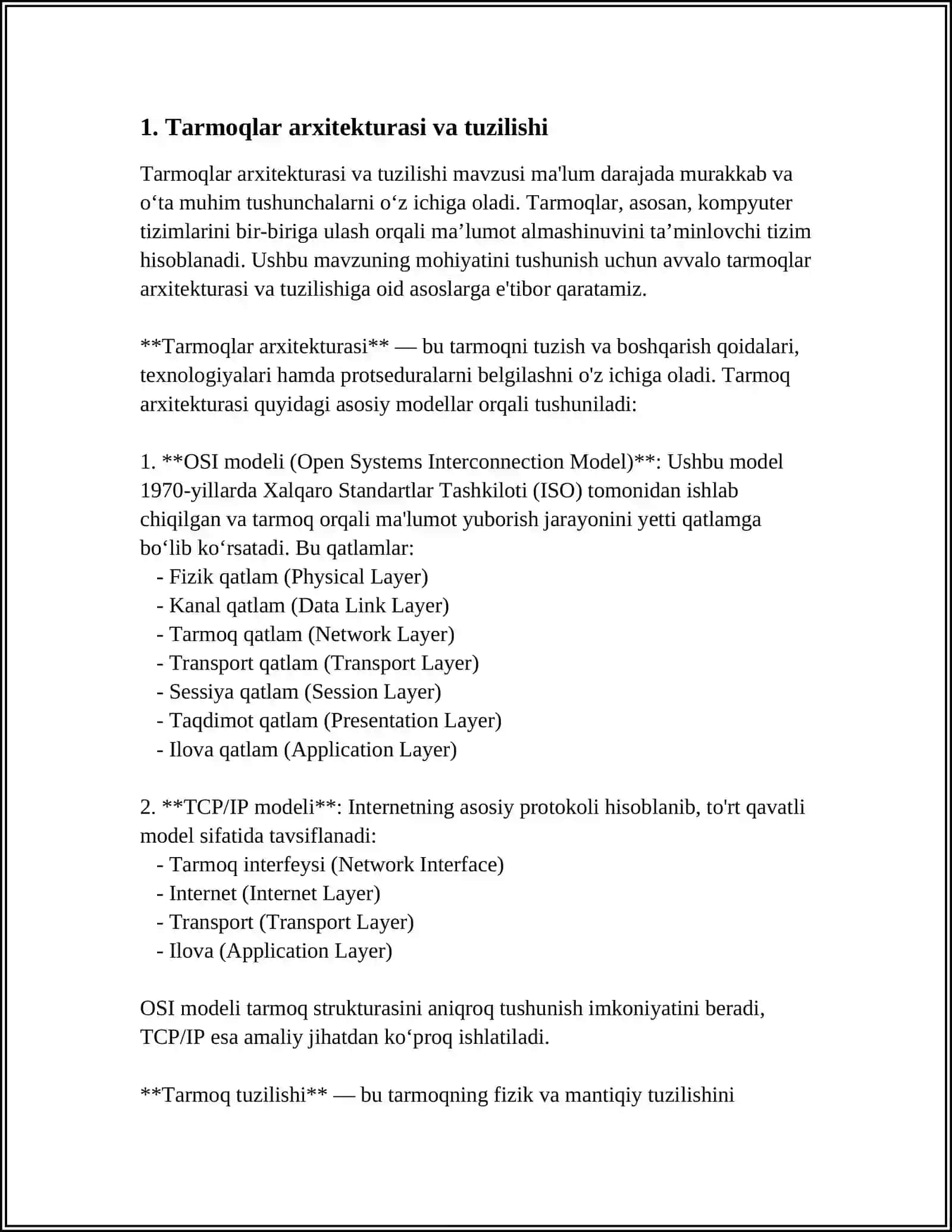 KOMPYUTER TARMOQLARINI TEXNIK TAMINOTI 3