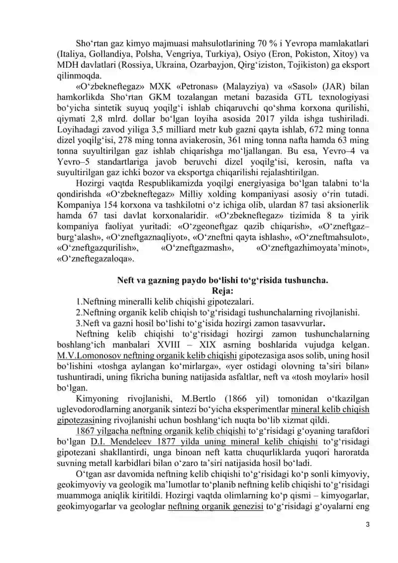 Neft to‘g‘risida umumiy ma’lumotlar 3
